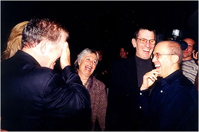 L to R: William Shatner, Elizabeth Shatner, Susan Nimoy, Leonard Nimoy and Jeffrey Katzenberg