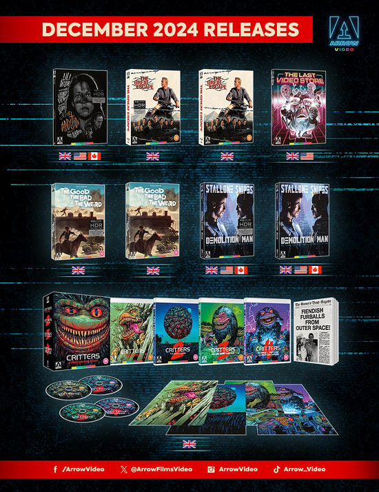 Arrow Video's December 2024 slate