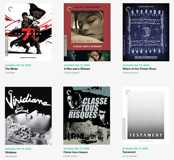 Criterion's March 2026 Blu-ray & 4K slate
