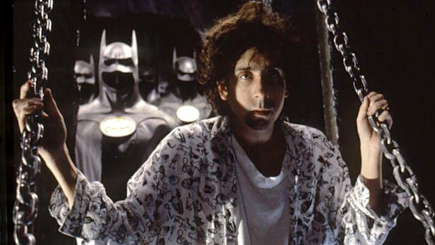 Director Tim Burton on the set of Batman Returns