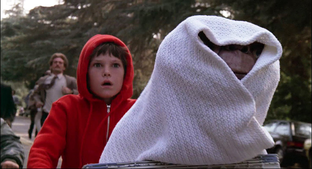 A scene from E.T. The Extra-Terrestrial (1982)