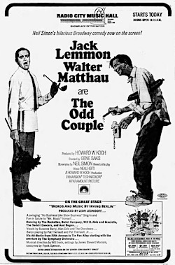 The Odd Couple newspaper ad