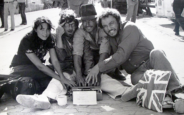 On the set of Raiders of the Lost Ark (1981)