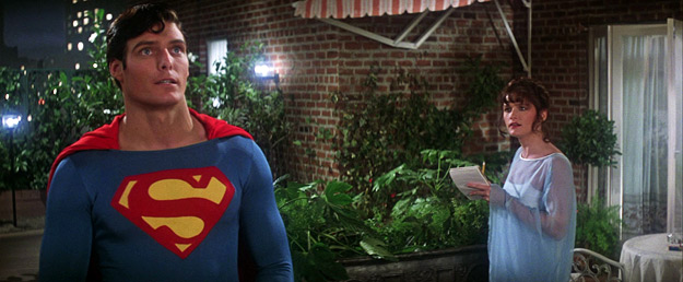 A screenshot from Superman: The Movie