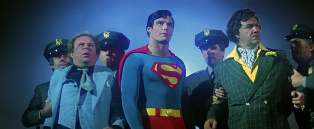 A screenshot from Superman: The Movie