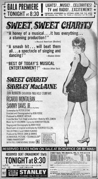 Sweet Charity Premiere Philly Ad