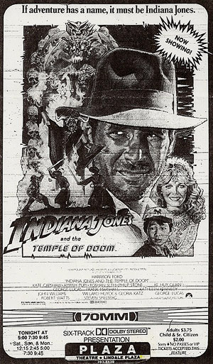 Temple of Doom newspaper ad