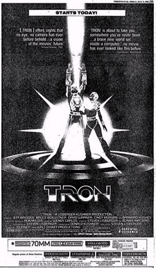 Tron newspaper ad